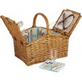 Summer Breeze Stripe Two Person Picnic Basket Set Summer Breeze Stripe Two Person Picnic Basket Set